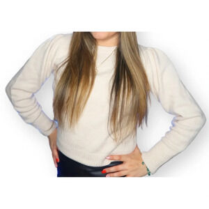 Forever 21 Cream Puff Sleeve Sweater